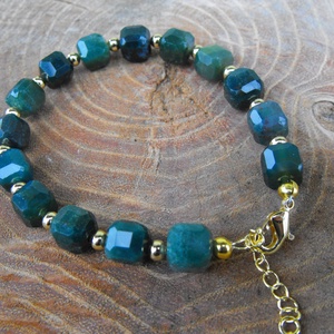 Mohaachát karkötő, acél szerelékkel - Meska.hu