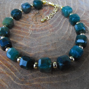 Mohaachát karkötő, acél szerelékkel - ékszer - karkötő - ásványkarkötő - Meska.hu