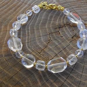 Ragyogó hegyikristályok karkötő - ékszer - karkötő - ásványkarkötő - Meska.hu