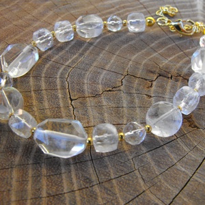 Ragyogó hegyikristályok karkötő - ékszer - karkötő - ásványkarkötő - Meska.hu