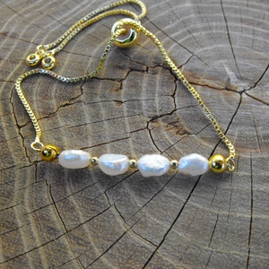 Láncos  karkötő, acél szerelékkel - ékszer - karkötő - ásványkarkötő - Meska.hu