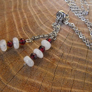 Holdkő, gránát nyaklánc  - esküvő - ékszer - nyaklánc - Meska.hu