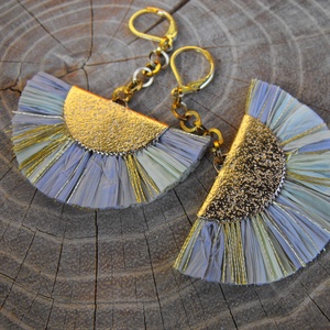 Legyezők tánca  acél fülbevaló - ékszer - fülbevaló - lógó fülbevaló - Meska.hu