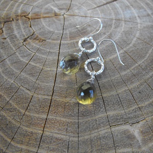 Citromkvarc, fülbevaló - Meska.hu