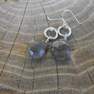 Labradorit, fülbevaló - Meska.hu