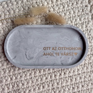 OTT AZ OTTHONOM, AHOL TE VÁRSZ - közepes tálka - otthon & életmód - dekoráció - asztal és polc dekoráció - dekorációs tál, tartó - Meska.hu