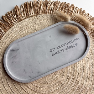 OTT AZ OTTHONOM, AHOL TE VÁRSZ - nagy tálka - otthon & életmód - dekoráció - asztal és polc dekoráció - dekorációs tál, tartó - Meska.hu