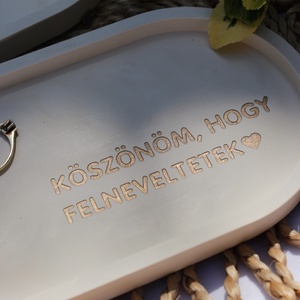 KÖSZÖNÖM, HOGY... - közepes tálka - esküvő - emlék & ajándék - szülőköszöntő ajándék - Meska.hu