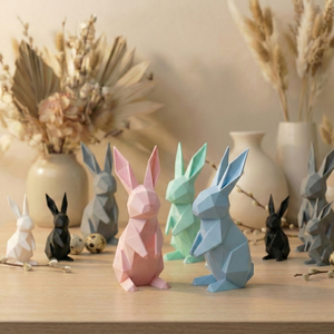 Modern Origami Nyúl Figura � 10 cm magas - Meska.hu