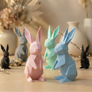 Modern Origami Nyúl Figura � 10 cm magas - ünnepi díszek, dekorációk - húsvéti díszek és dekorációk - húsvéti asztaldíszek - Meska.hu