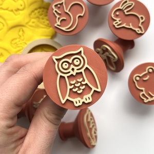 Erdei állatos Gyurma Bélyegző  Sütikiszúró Készlet � Őz, róka, bagoly és több erdei állat  - otthon & életmód - papír, írószer - pecsétek - gyurmapecsét - Meska.hu
