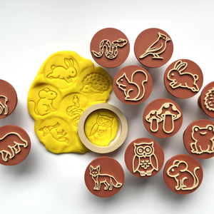 Erdei állatos Gyurma Bélyegző  Sütikiszúró Készlet � Őz, róka, bagoly és több erdei állat , Otthon & Életmód, Papír, írószer, Pecsétek, Gyurmapecsét, Mindenmás, MESKA