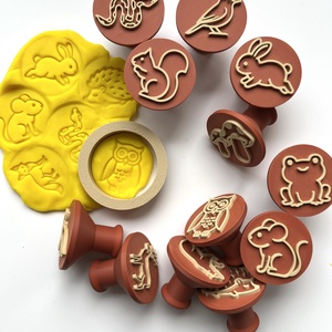 Erdei állatos Gyurma Bélyegző  Sütikiszúró Készlet � Őz, róka, bagoly és több erdei állat  - otthon & életmód - papír, írószer - pecsétek - gyurmapecsét - Meska.hu