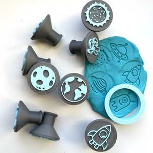 Űrhajós Gyurma Bélyegző és Sütikiszúró Készlet � Rakéta, Asztronauta, UFO és bolygók  - otthon & életmód - konyhafelszerelés, tálalás - sütés, főzés - sütikiszúró - Meska.hu