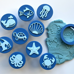 Óceáni Állatos Gyurma Bélyegző és Sütikiszúró Készlet � Bálna, Polip, Teknős, Medúza és több , Otthon & Életmód, Konyhafelszerelés, tálalás, Sütés, főzés, Sütikiszúró, Mindenmás, MESKA