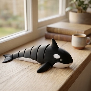 Mozgatható gyilkos bálna figura � 3D nyomtatott, Otthon & Életmód, Dekoráció, Dísztárgy, Mindenmás, MESKA
