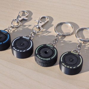 F1 Kerék Kulcstartó � Formula 1 Racing Wheel Keychain � 3D nyomtatott, Táska & Tok, Kulcstartó & Táskadísz, Kulcstartó, Mindenmás, MESKA