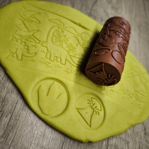 Dinoszaurusz Dombornyomó Henger � Gyurma és Sütemény Mintázó � 3D nyomtatott, Otthon & Életmód, Konyhafelszerelés, tálalás, Sütés, főzés, Sütikiszúró, Mindenmás, MESKA