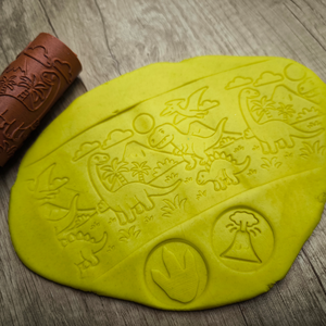 Dinoszaurusz Dombornyomó Henger � Gyurma és Sütemény Mintázó � 3D nyomtatott - otthon & életmód - konyhafelszerelés, tálalás - sütés, főzés - sütikiszúró - Meska.hu