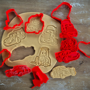 Verdák (Cars) Sütiforma Szett Lightning McQueen és barátai  3D Nyomtatott Cookie Cutter - otthon & életmód - konyhafelszerelés, tálalás - sütés, főzés - sütikiszúró - Meska.hu