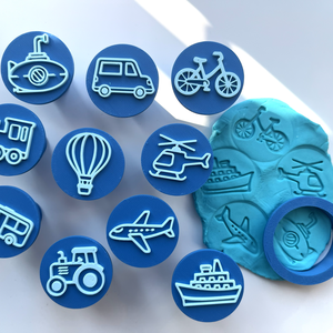 Járműves Gyurma Bélyegző és Sütikiszúró Készlet 2 Repülő Hőlégballon, Otthon & Életmód, Konyhafelszerelés, tálalás, Sütés, főzés, Sütikiszúró, Mindenmás, MESKA