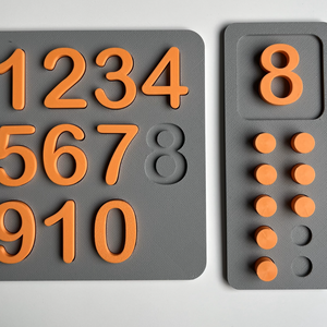  Montessori Szám Puzzle és Számoló Tálca Kisgyerekeknek  3D Nyomtatott Oktatójáték - játék & sport - készségfejlesztő és logikai játék - oktató játékok - Meska.hu