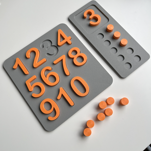  Montessori Szám Puzzle és Számoló Tálca Kisgyerekeknek  3D Nyomtatott Oktatójáték - játék & sport - készségfejlesztő és logikai játék - oktató játékok - Meska.hu