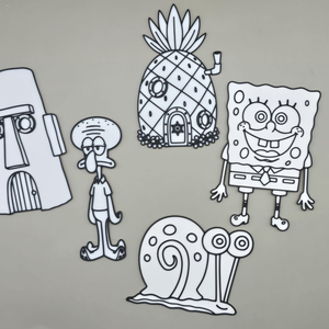 SpongyaBob színezhető figuraszett � kreatív DIY ajándék gyerekeknek � - Meska.hu