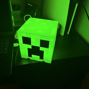Minecraft Creeper Lámpa � 12 centiméteres , világító Creeper!  - Meska.hu