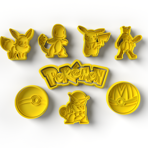 Pokémon / Pikachu kekszkiszúró készlet � süteményforma pecsételővel, gyerekeknek - otthon & életmód - konyhafelszerelés, tálalás - sütés, főzés - sütikiszúró - Meska.hu