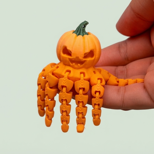 Pumpkin Octopus � Mozgatható csápú tök polip kulcstartó - otthon & életmód - dekoráció - halloween - halloweeni tök - Meska.hu