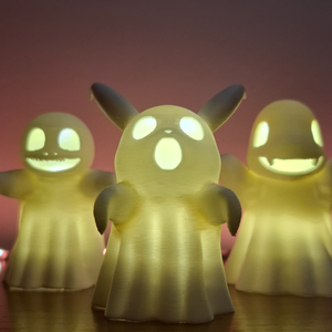 Halloween Pokémon kísértet 3 db-os szett LED teamécsessel, őszi dekor - Meska.hu