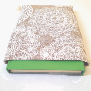 Könyvtok, csipke mintás - otthon & életmód - papír, írószer - mappa - Meska.hu