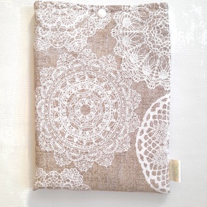 Könyvtok, csipke mintás - otthon & életmód - papír, írószer - mappa - Meska.hu