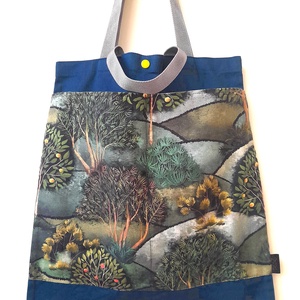 Zsebes, bevásárlótáska, kert mintás - táska & tok - bevásárlás & shopper táska - shopper, textiltáska, szatyor - Meska.hu