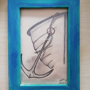 Horgony, Művészet, Grafika & Illusztráció, Egyéb rajzok, , MESKA