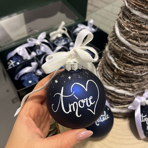 Karácsonyi Üveggömb - névre szóló, kézzel írt - Meska.hu