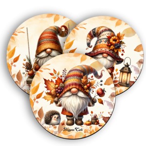 3 db cuki őszi manó kör alakú alátét szett (#90), , , MESKA