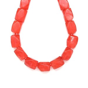 Cherry kvarc üveg csiszolt tégla 10x14-15mm ékszerkészítő alapanyag (füzér), Kellékek & szerszámok, Ásvány alapanyag, Ásványfüzér, , MESKA