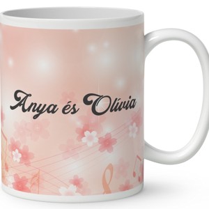 Kérd a neveddel - Anya és lánya együtt mintás bögre - otthon & életmód - konyhafelszerelés, tálalás - tálalás - bögre & csésze - Meska.hu