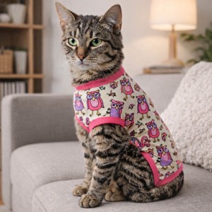 Macska műtét utáni 2-3 kg-tól � kényelmes gyógyruha gallér helyett - Meska.hu