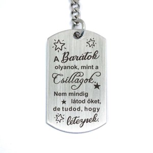 Barátok mint a csillagok acél medálos kulcstartó, Táska & Tok, Kulcstartó & Táskadísz, Kulcstartó, , MESKA