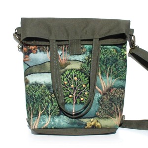 SuziartBag Keki zöld fás vászon 3in1 táska, Táska & Tok, Kézitáska & válltáska, Válltáska, , MESKA