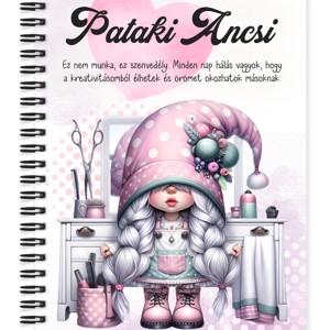 Személyre szabható - Fodrász manólány az asztalnál mintás A5-ös füzet, Otthon & Életmód, Papír, írószer, Jegyzetfüzet & Napló, , MESKA