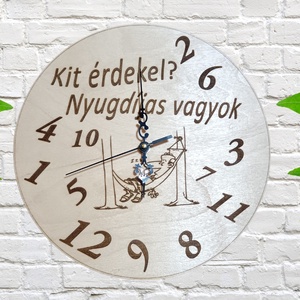 Falióra nyugdíjba mentem, Otthon & Életmód, Dekoráció, Fali és függő dekoráció, Falióra & óra, Famegmunkálás, MESKA