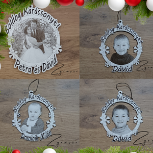 Fényképes karácsonyi dísz - Meska.hu