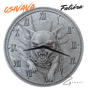 Harci csivava � Gravírozott fa falióra - Meska.hu