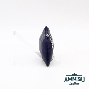 Metál sötétkék ívelt egy cipzáras kristály köves kulcstartó D6012 - táska & tok - kulcstartó & táskadísz - kulcstartó - Meska.hu