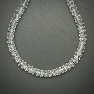 Kristály fazettált korong 6x3mm  ékszerkészítő alapanyag (füzér), Kellékek & szerszámok, Ásvány alapanyag, Ásványfüzér, , MESKA