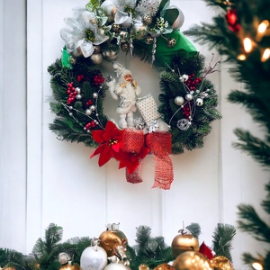 Hószakáll Karácsonyi Ajtódísz  nagyméretű , Karácsony, Karácsonyi lakásdekoráció, Karácsonyi ajtódíszek, , MESKA